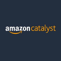 Amazon Catalyst logo which shows Amazon logo with the words "Catalyst"